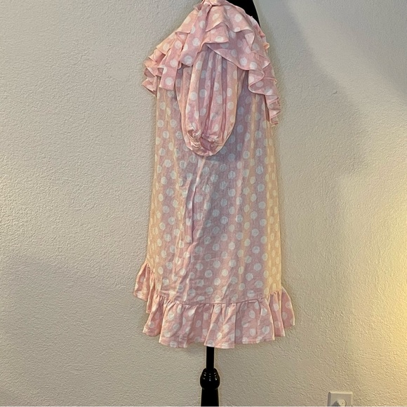 Lisa Marie Fernandez x Target Polka Dot One Shoulder Linen Dress - Picture 7 of 9